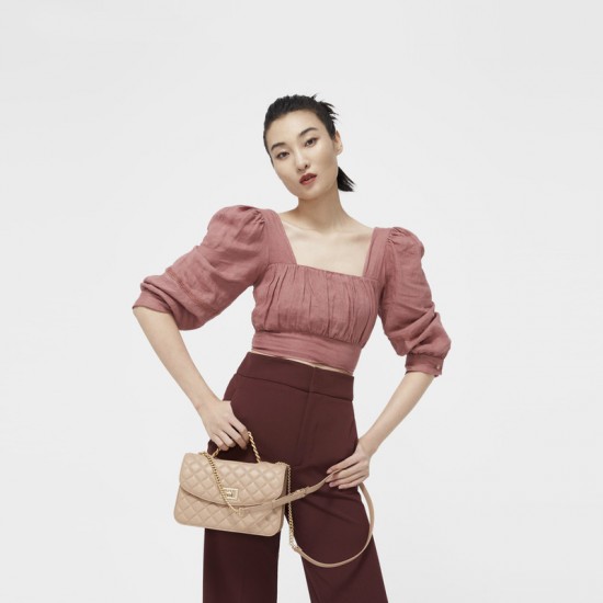 Charles Keith Chain Shoulder Bag Diamond Bag Beige Charles Keith Chain Shoulder Bag Diamond Bag Beige